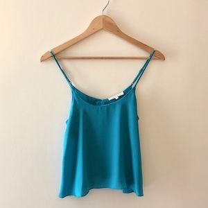 Olivaceous Flowy Crop Tank